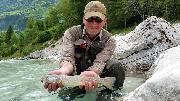 Ian and Co, Marble trout May, Slovenia fly fishing
